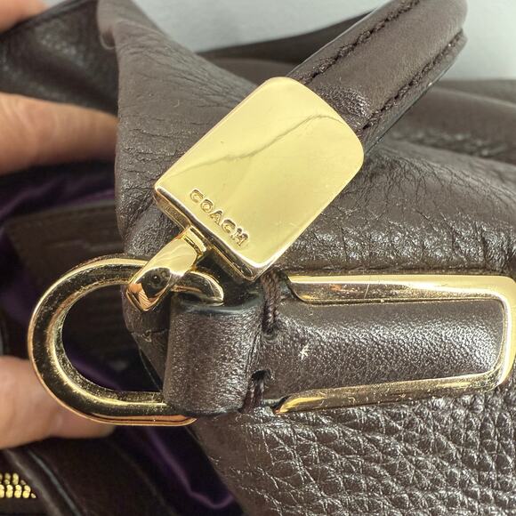 Coach Madison Leather Small Phoebe Shoulder Bag Pebble Grain - Picture 8 of 9